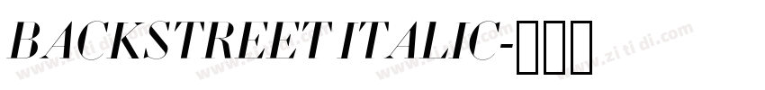 BACKSTREET ITALIC字体转换
